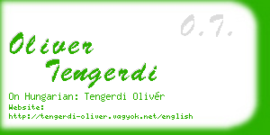 oliver tengerdi business card